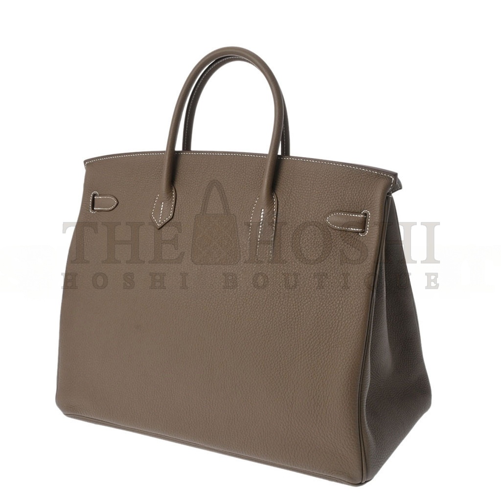 H**me5 BIRKIN 35 EPSOM LEATHER ELEPHANT GREY SILVER BUCKLE BAG 543471 (35*28*18cm) Master Quality